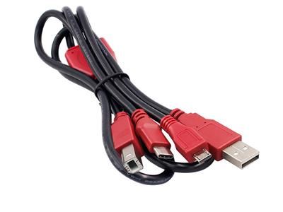  USB A to TYPE C and USB B and MICO Cable 