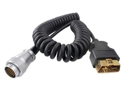 Metal OBD2 Male to R20pin Connector Cable
